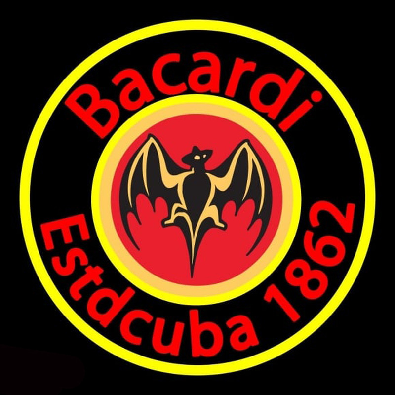 Bacardi Estdcuba 1862 Rum Sign Enseigne Néon