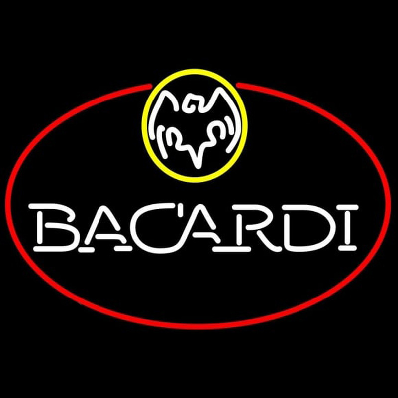 Bacardi Oval Rum Sign Enseigne Néon