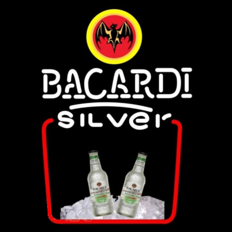 Bacardi Silver Rum Sign Enseigne Néon