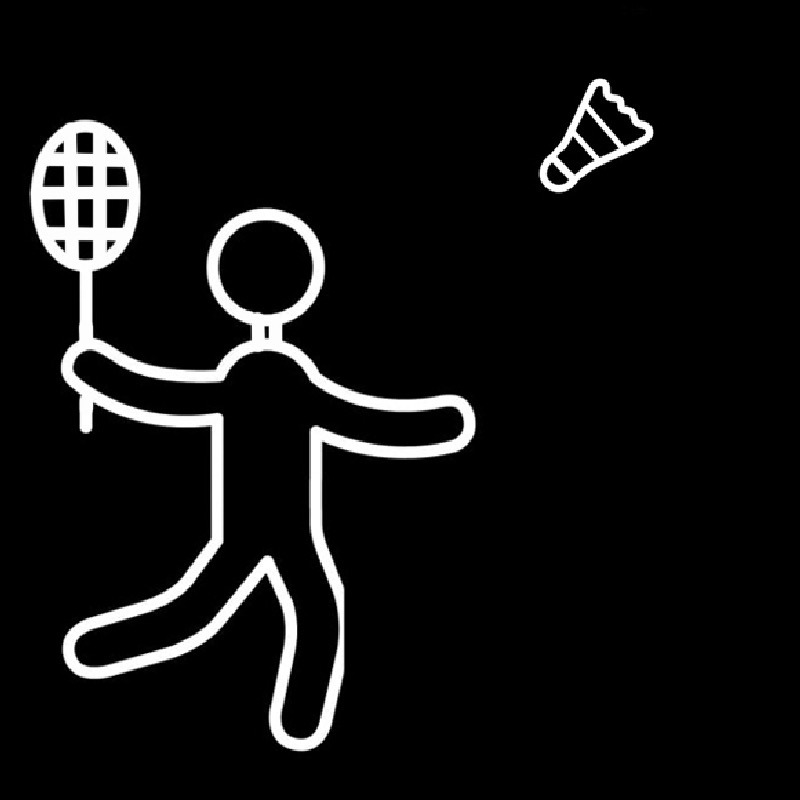 Badminton Player Enseigne Néon