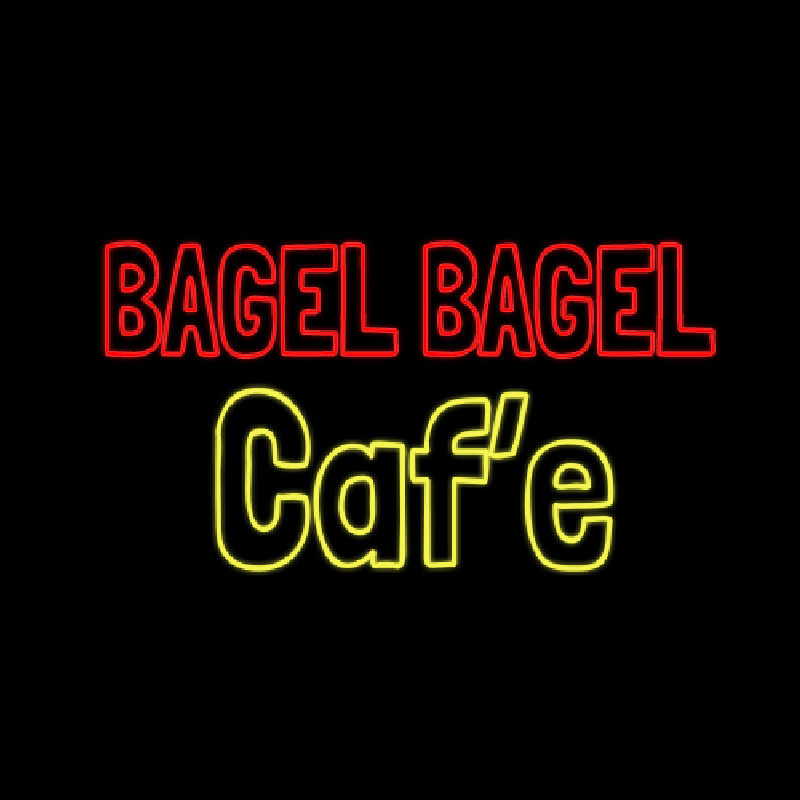 Bagel Bagel Cafe Enseigne Néon