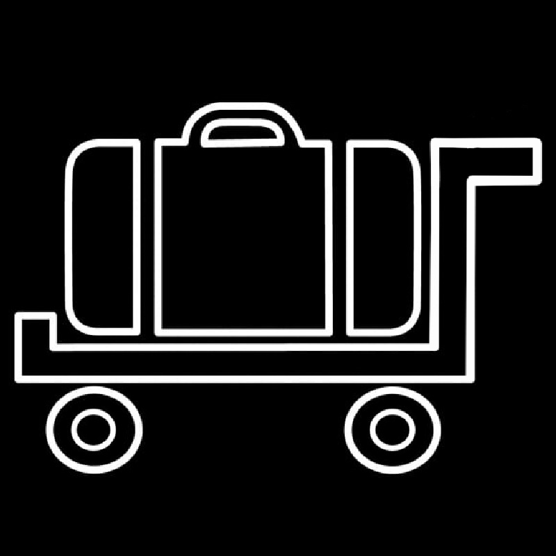 Baggage Cart Icon Enseigne Néon