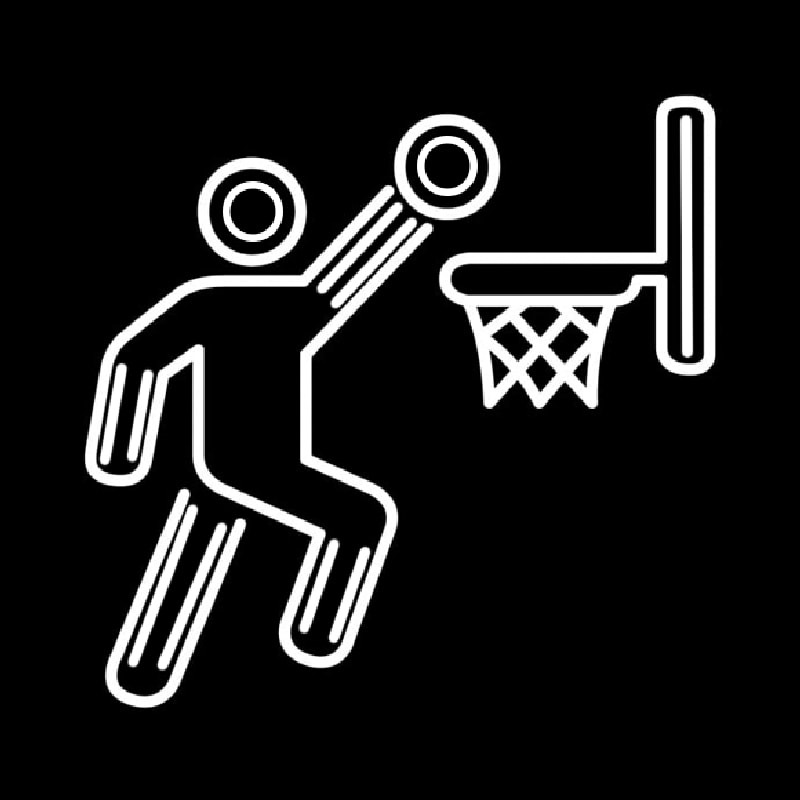 Ball Basket Basketball Enseigne Néon