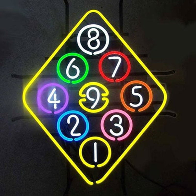 Ball Billiard Rack Pool Neon Beer Sign Enseigne Néon