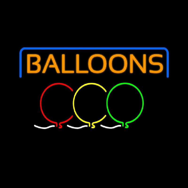 Balloon Block Colored Logo Enseigne Néon