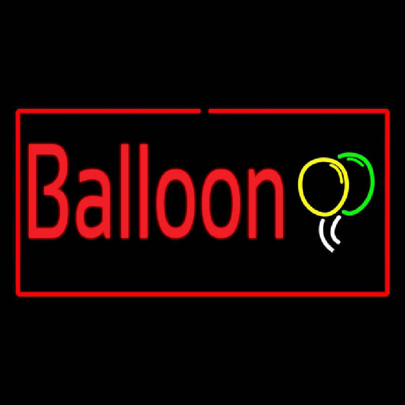 Balloon Rectangle Red Enseigne Néon