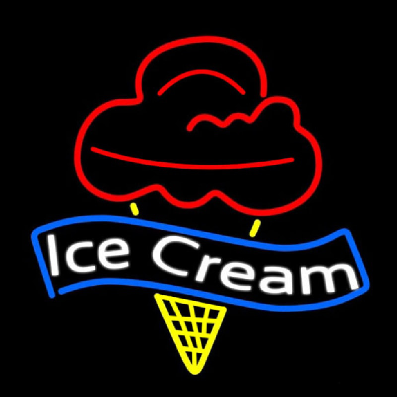 Banner Ice Cream Enseigne Néon