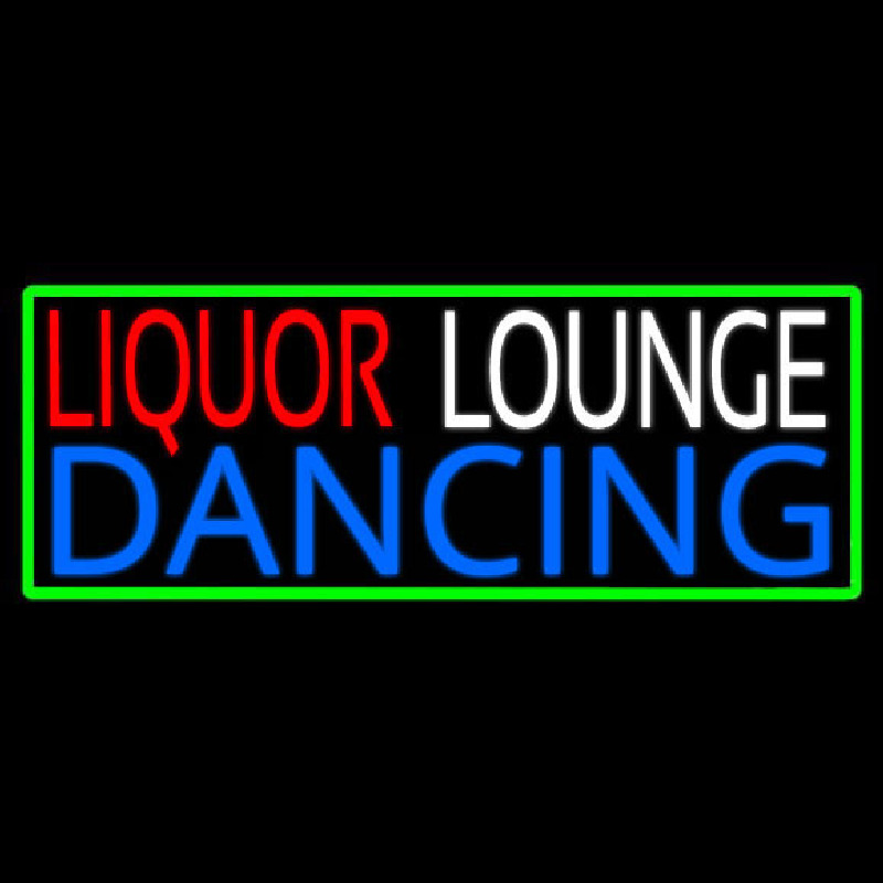 Bar Liquor Lounge Dancing With Wine Glasses Enseigne Néon