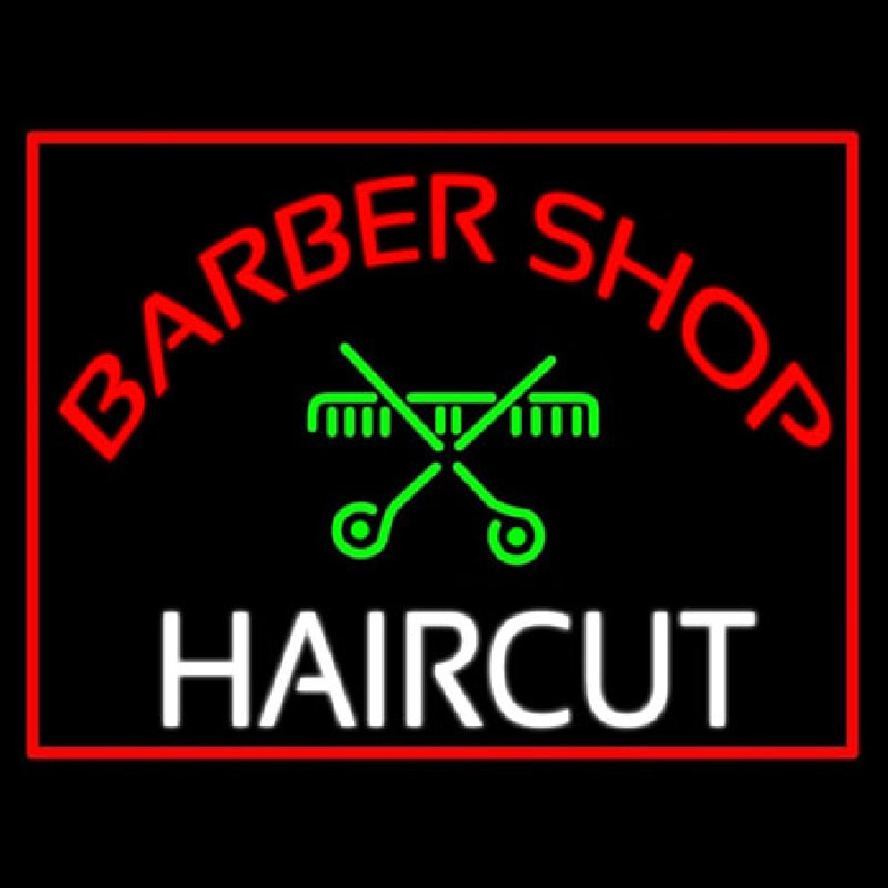 Barbershop Haircut  Enseigne Néon