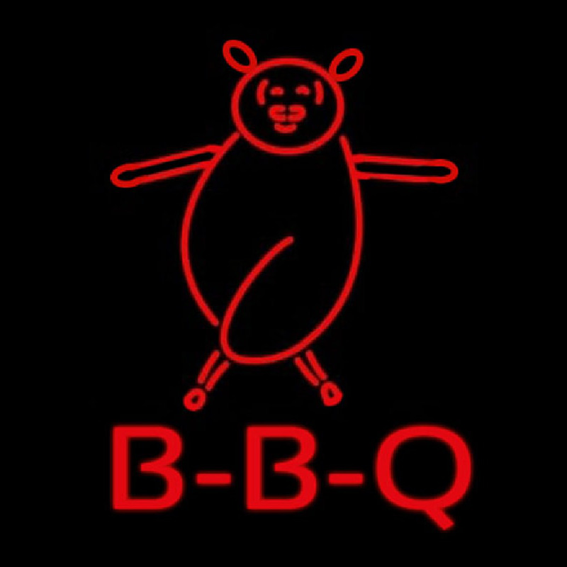 Bbq Pig Logo Enseigne Néon