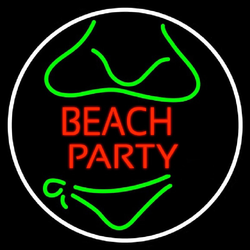 Beach Party 3 Enseigne Néon