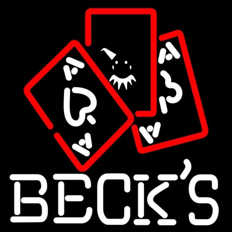 Becks Ace And Poker Beer Sign Enseigne Néon