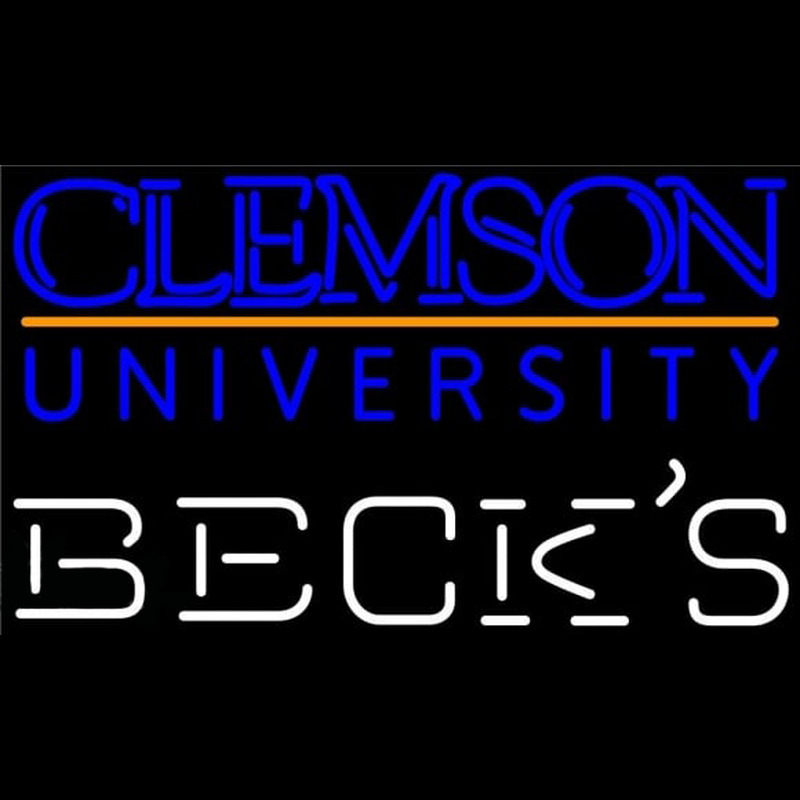 Becks Clemson University Beer Sign Enseigne Néon