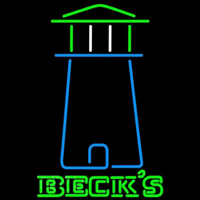 Becks Light House Art Beer Sign Enseigne Néon