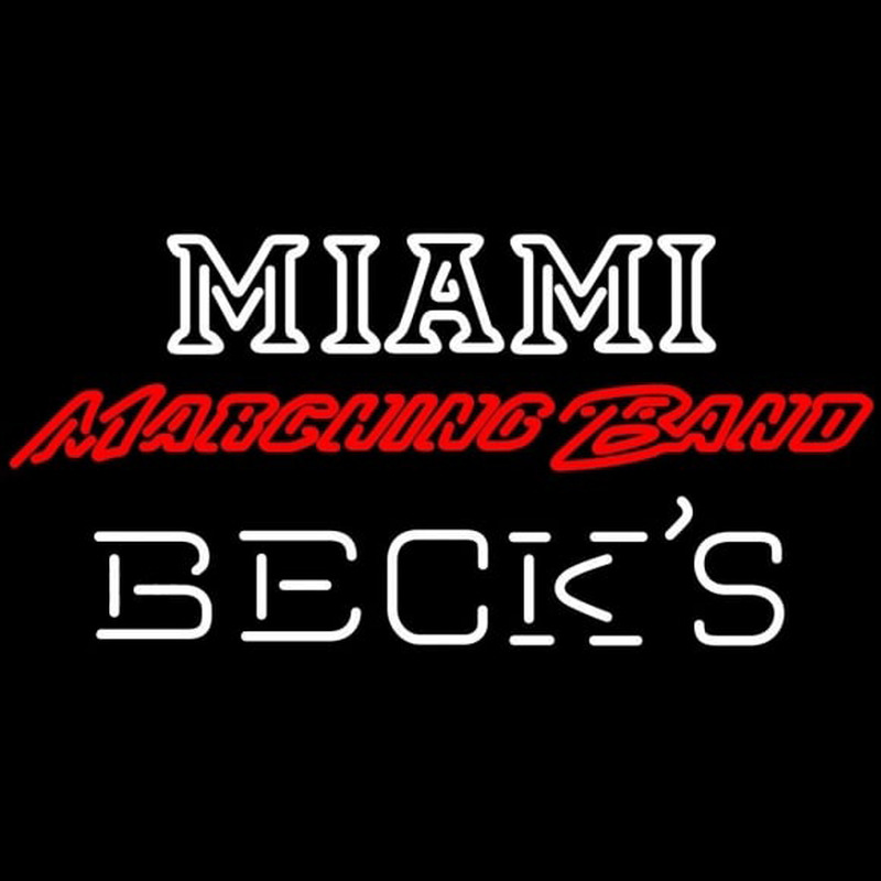 Becks Miami University Band Board Beer Sign Enseigne Néon