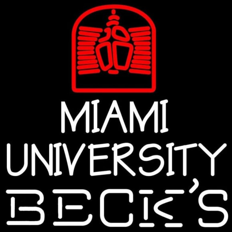Becks Miami University Beer Sign Enseigne Néon