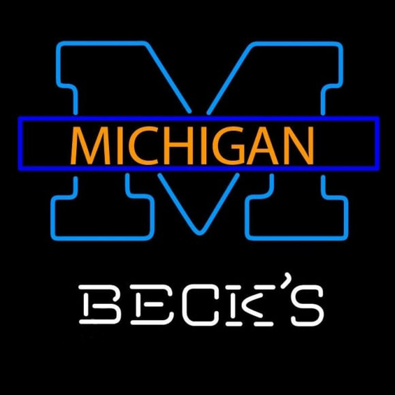 Becks Michigan University of Michigan Beer Sign Enseigne Néon