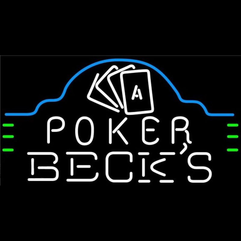 Becks Poker Ace Cards Beer Sign Enseigne Néon