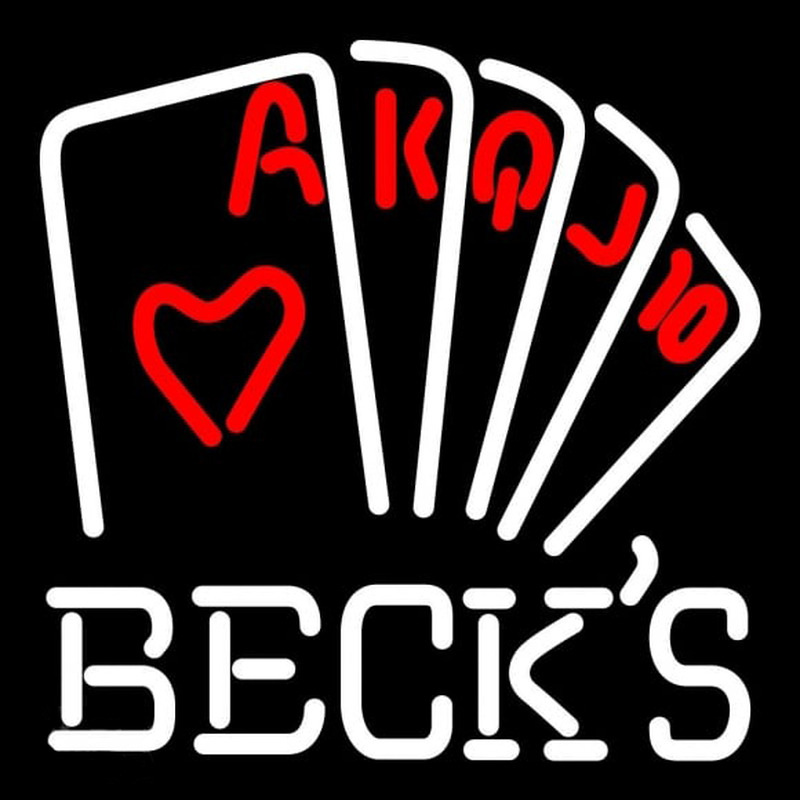 Becks Poker Series Beer Sign Enseigne Néon