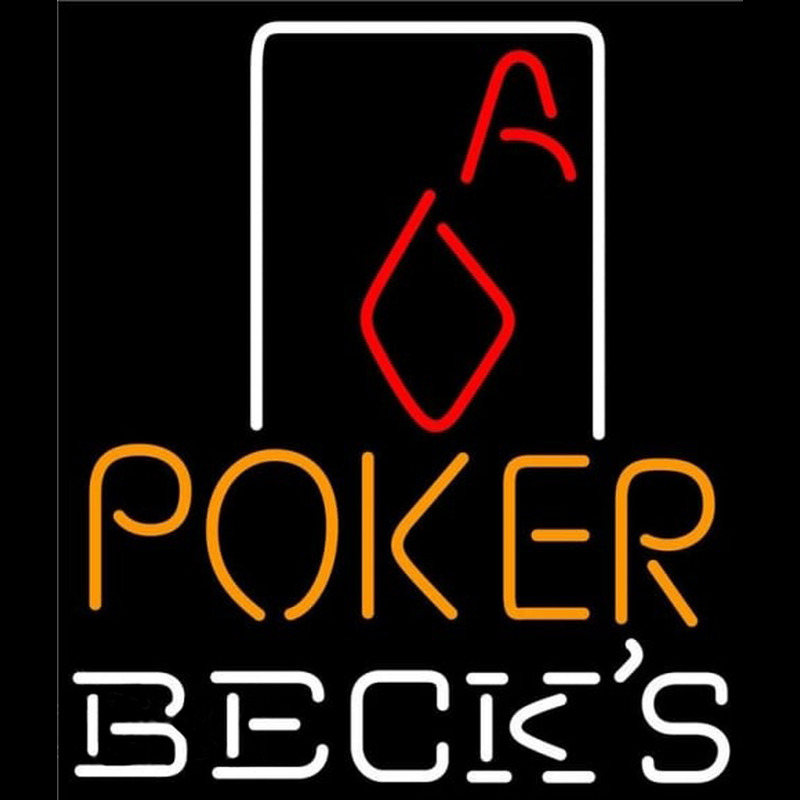 Becks Poker Squver Ace Beer Sign Enseigne Néon