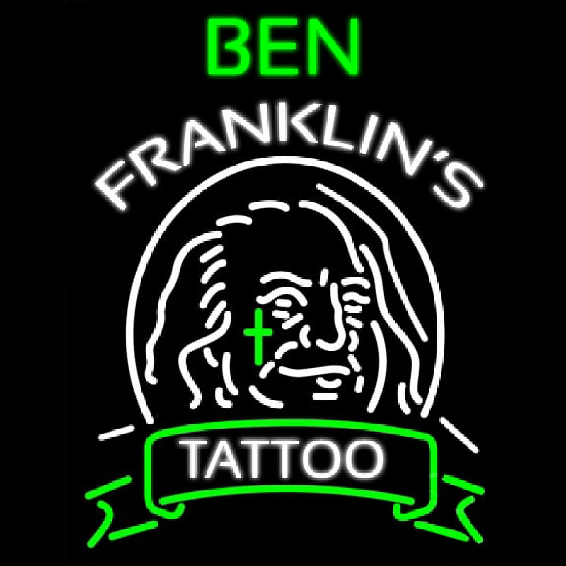 Ben Franklins Tattoo Enseigne Néon