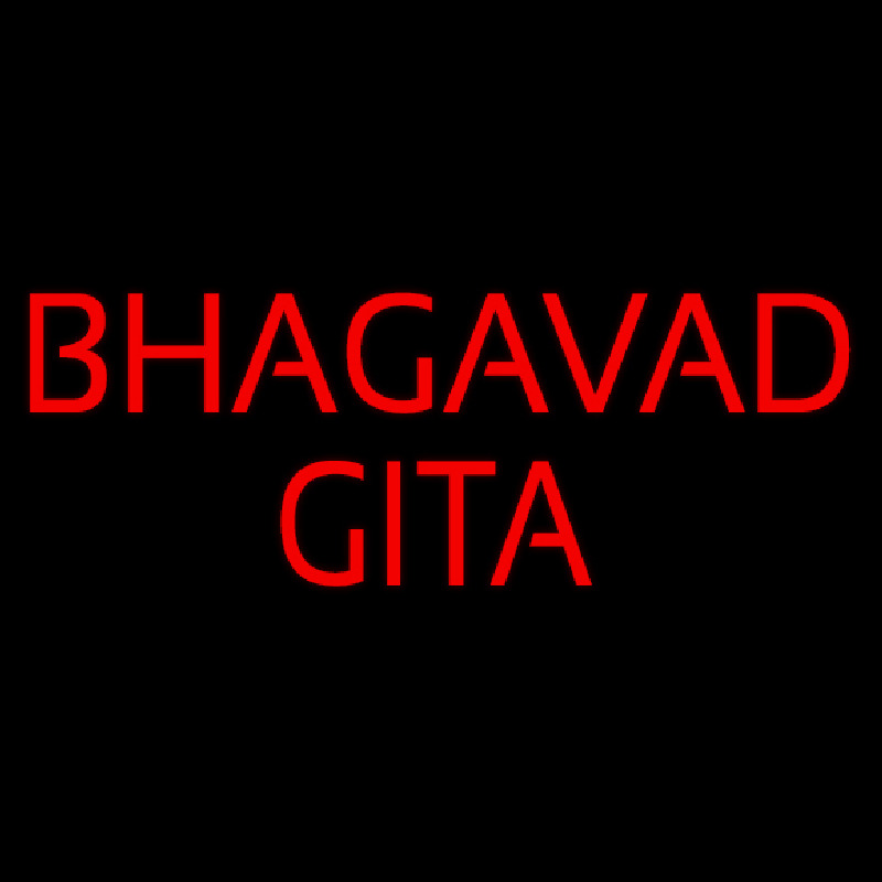 Bhagavad Gita Enseigne Néon