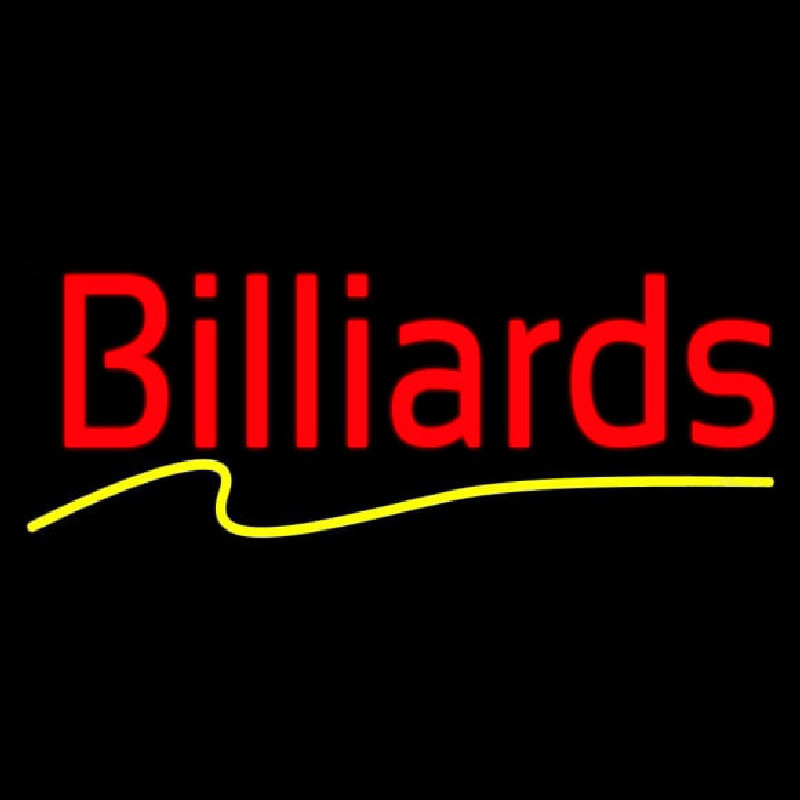 Billiards Yellow Line Enseigne Néon