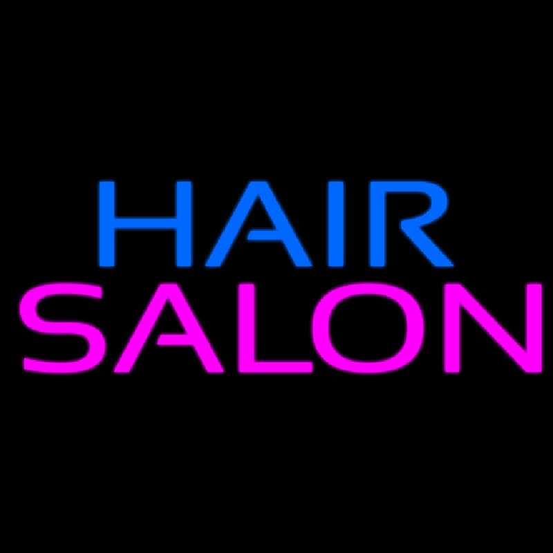 Block Blue Pink Hair Salon Enseigne Néon