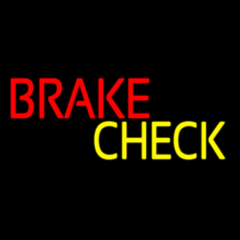Block Brake Check Enseigne Néon