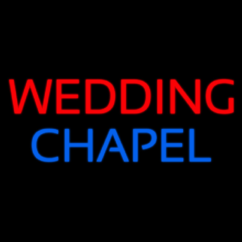 Block Wedding Chapel Enseigne Néon