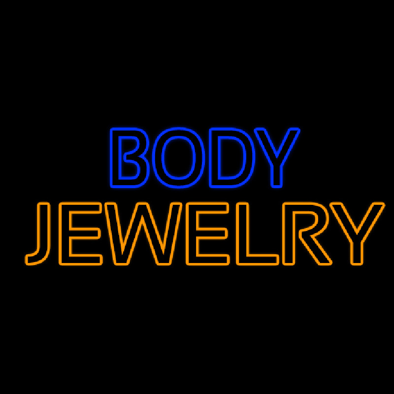 Blue And Orange Body Jewelry Enseigne Néon