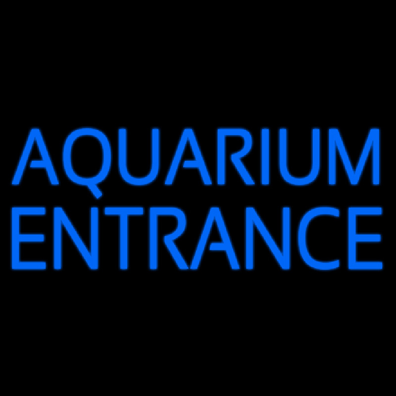 Blue Aquarium Entrance Enseigne Néon