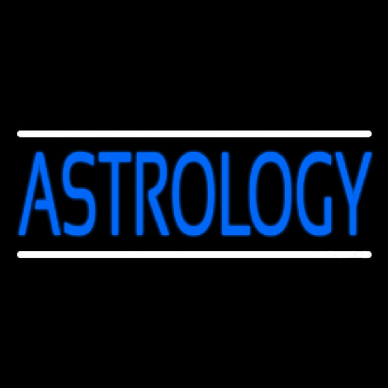 Blue Astrology Block Enseigne Néon
