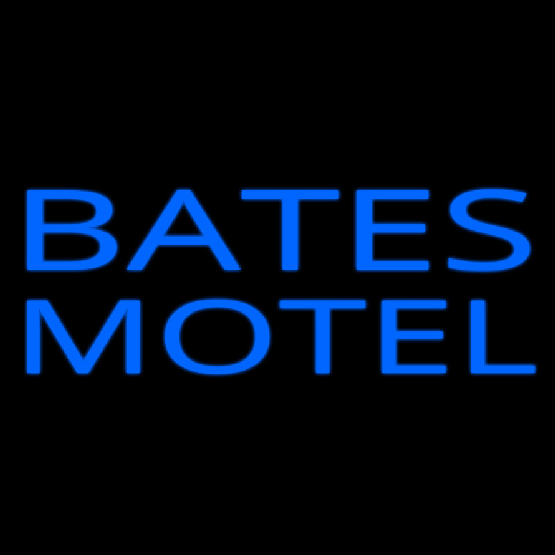 Blue Bates Motel Enseigne Néon