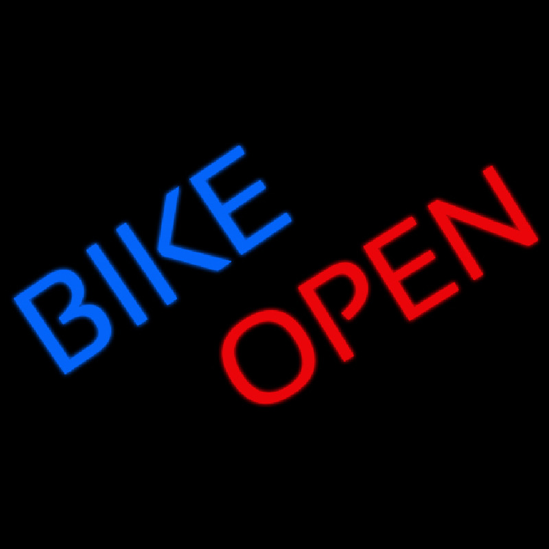 Blue Bike Red Open Enseigne Néon