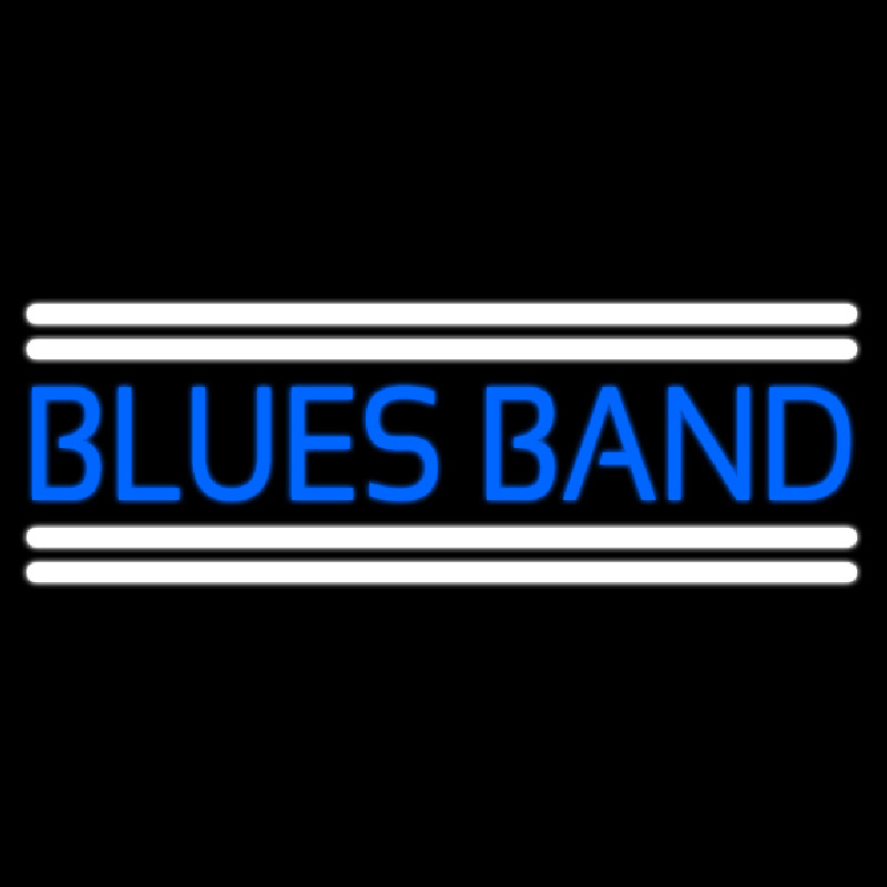 Blue Blues Band Enseigne Néon