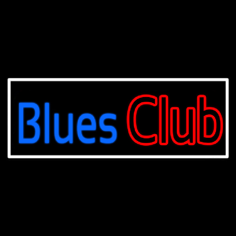 Blue Blues Red Club Enseigne Néon