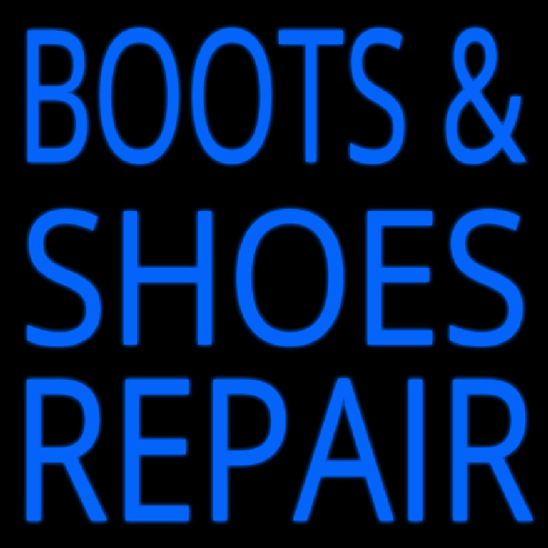 Blue Boots And Shoes Repair Enseigne Néon