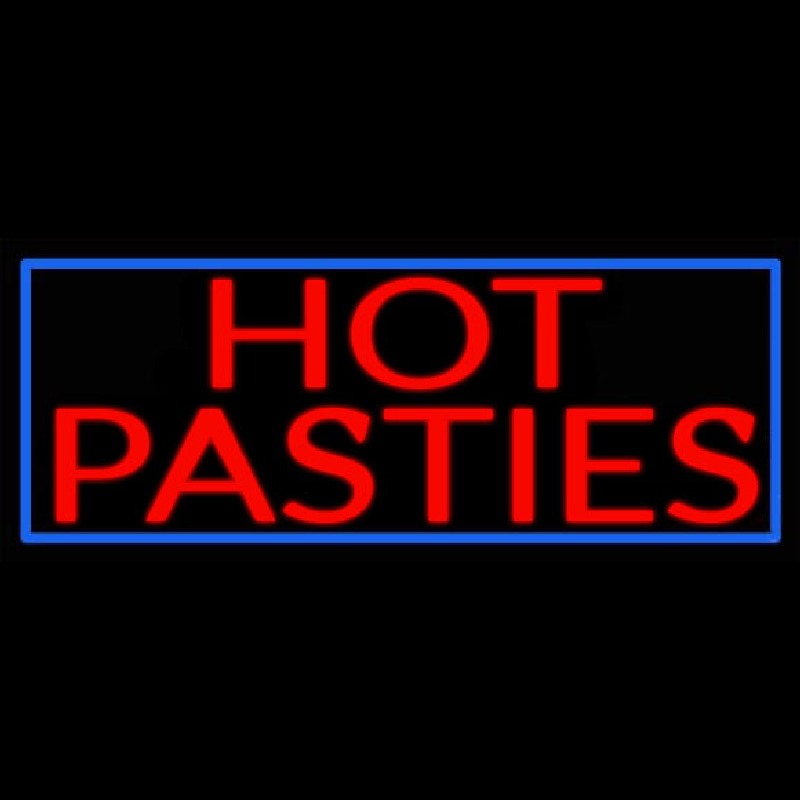 Blue Border Hot Pasties Enseigne Néon