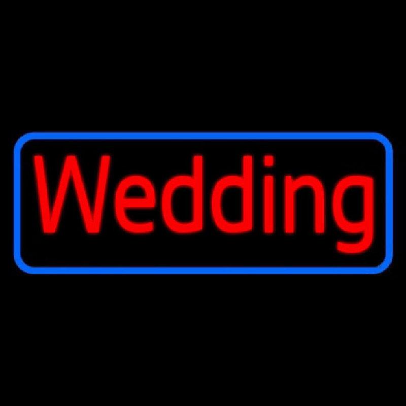 Blue Border Wedding Enseigne Néon