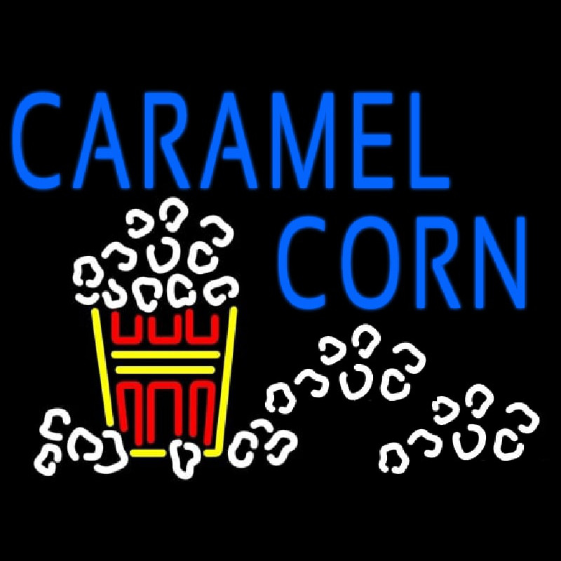Blue Caramel Corn With Logo Enseigne Néon