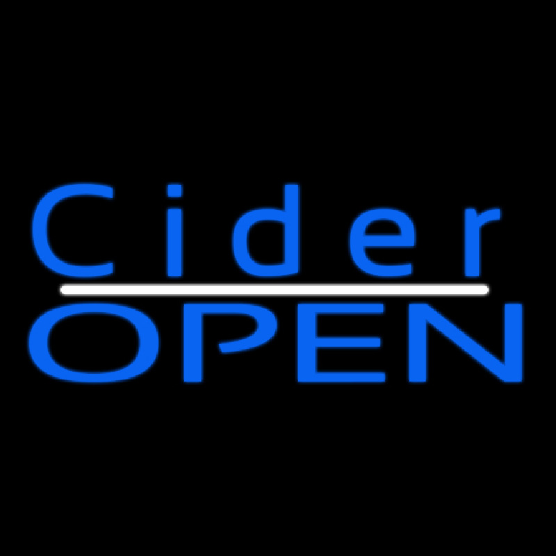 Blue Cider Open Enseigne Néon