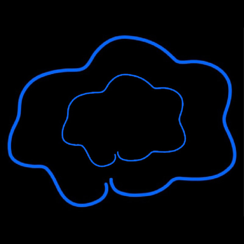 Blue Cloud Enseigne Néon