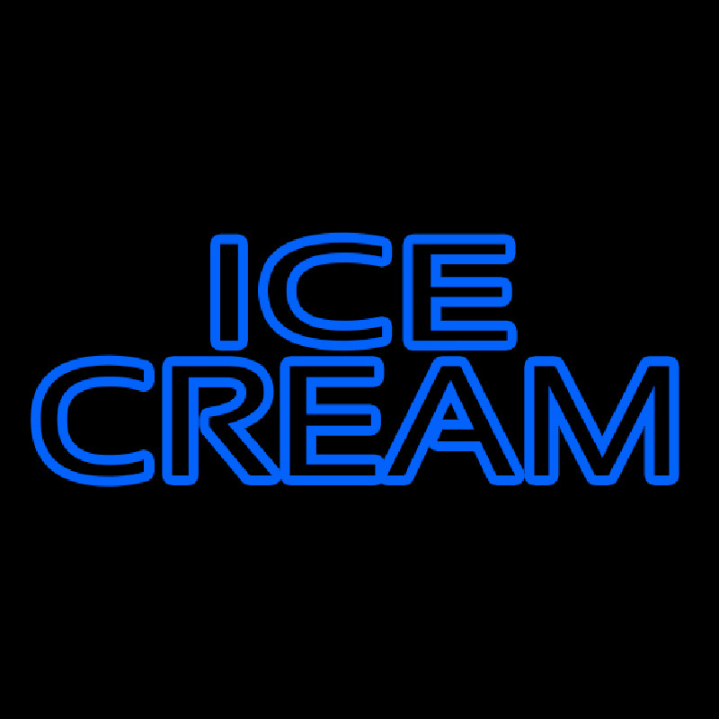 Blue Double Stroke Ice Cream Enseigne Néon