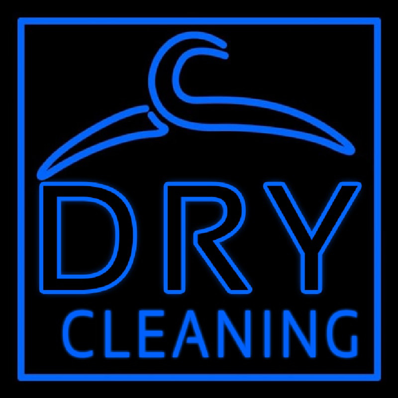 Blue Dry Cleaning Enseigne Néon