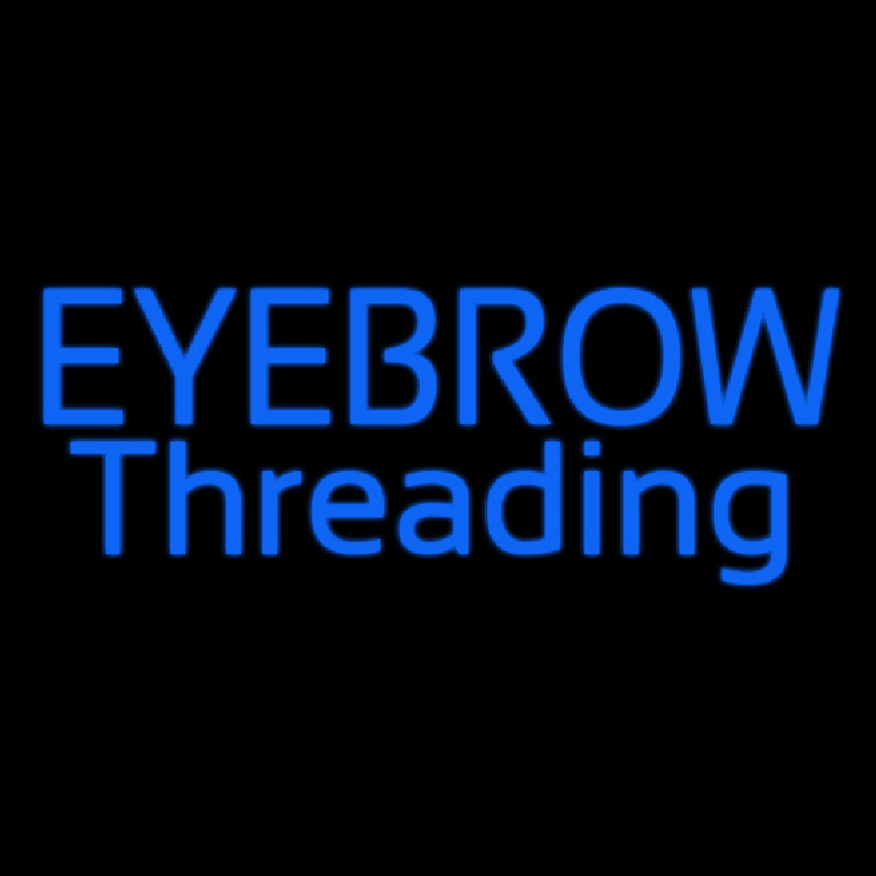 Blue Eyebrow Threading Enseigne Néon