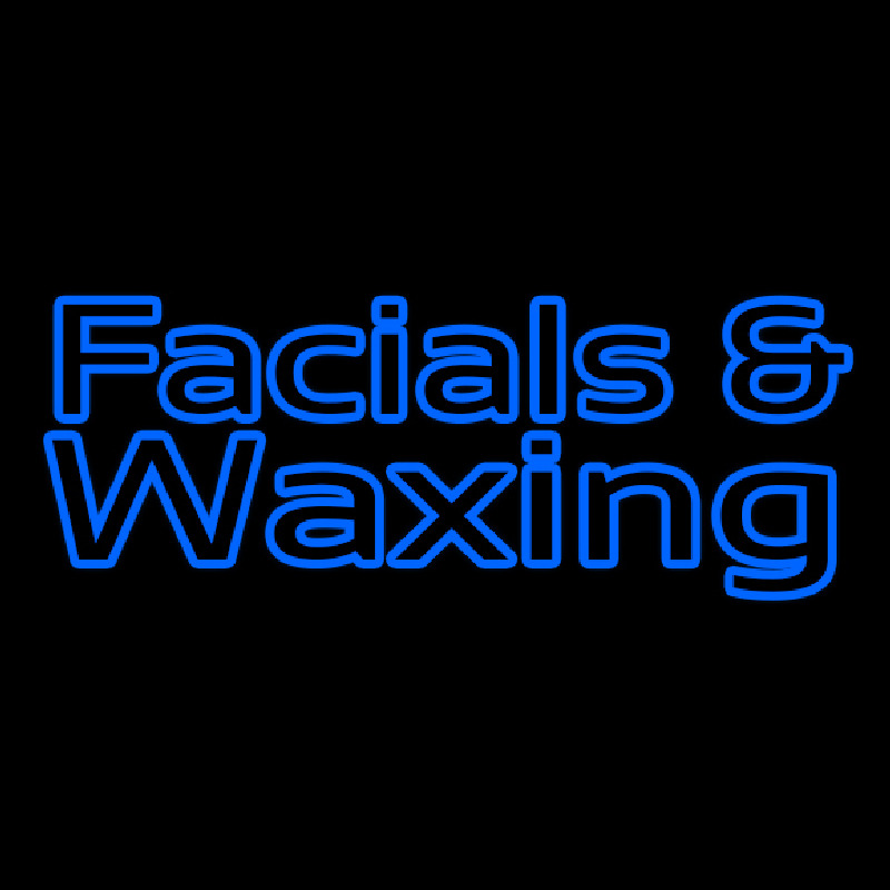 Blue Facial And Wa ing Enseigne Néon