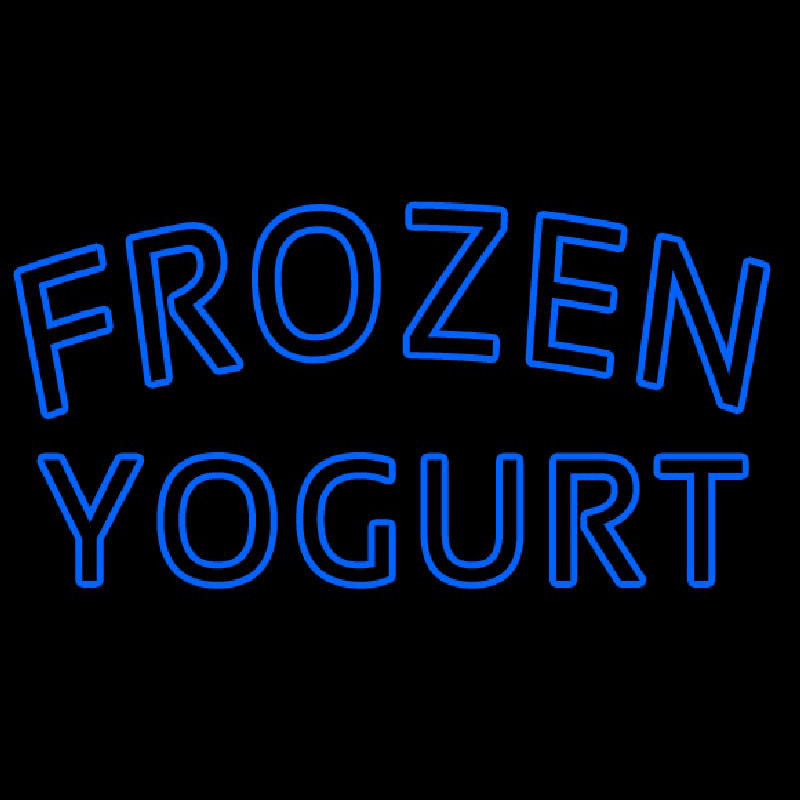 Blue Frozen Yogurt Enseigne Néon