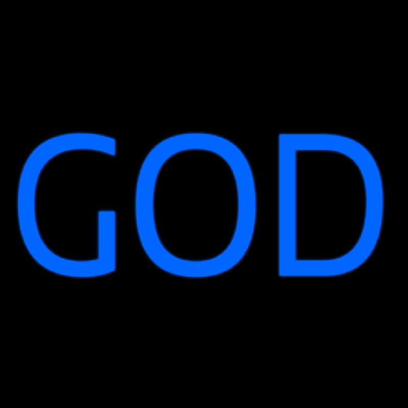 Blue God Block Enseigne Néon