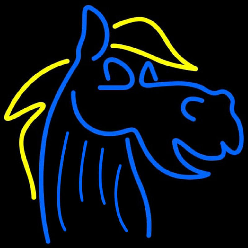 Blue Horse Logo Enseigne Néon